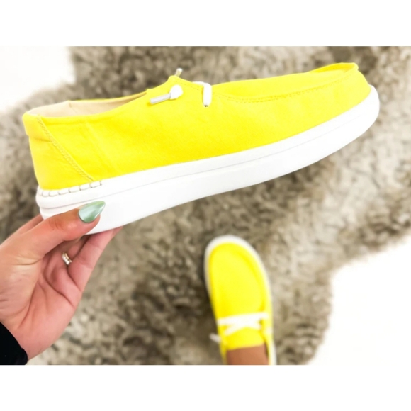 Corkys Shoes - Neon Yellow Shoes